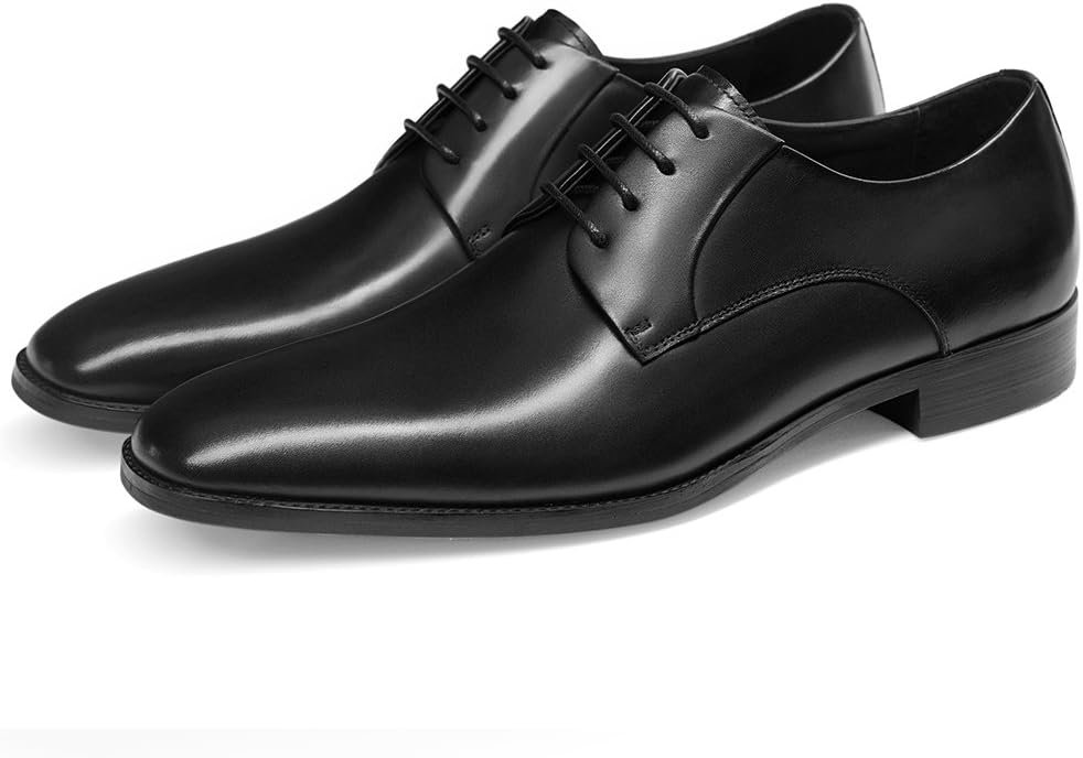 Men's Handmade Leather Modern Classic Lace up Leather Lined Perforated Dress Oxfords Shoes - Image 2