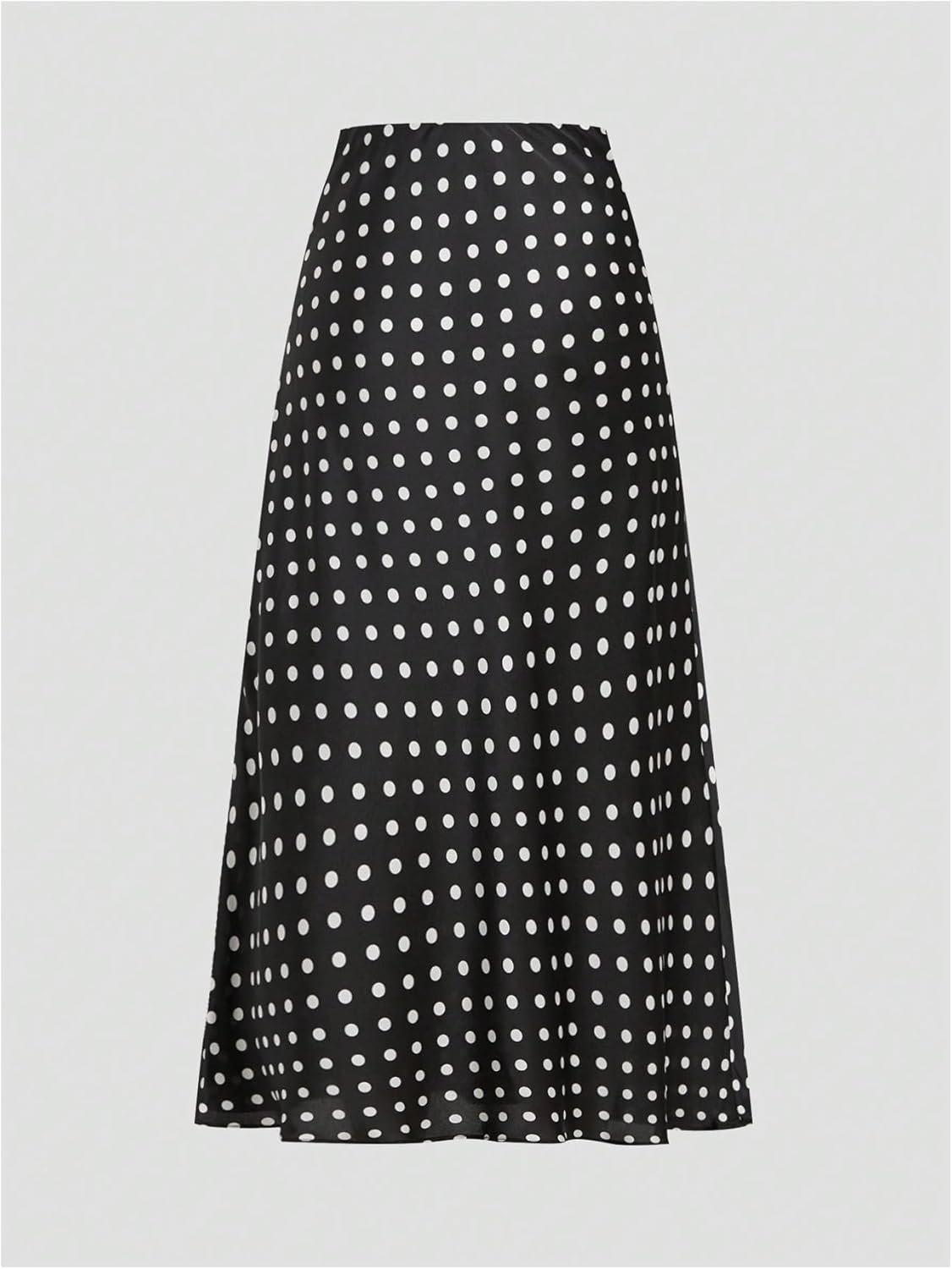 Women's Polka Dots Long Flowy Skirts Dressy High Waisted Business Causal Skirt - Image 2