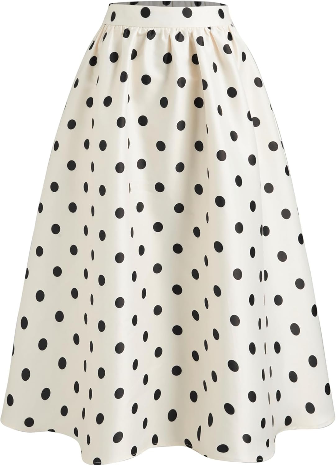 Womens Polka Dot Maxi Skirts A Line Elastic Waisted Elegant Vintage Outfits Casual Skirt 2025 Fall