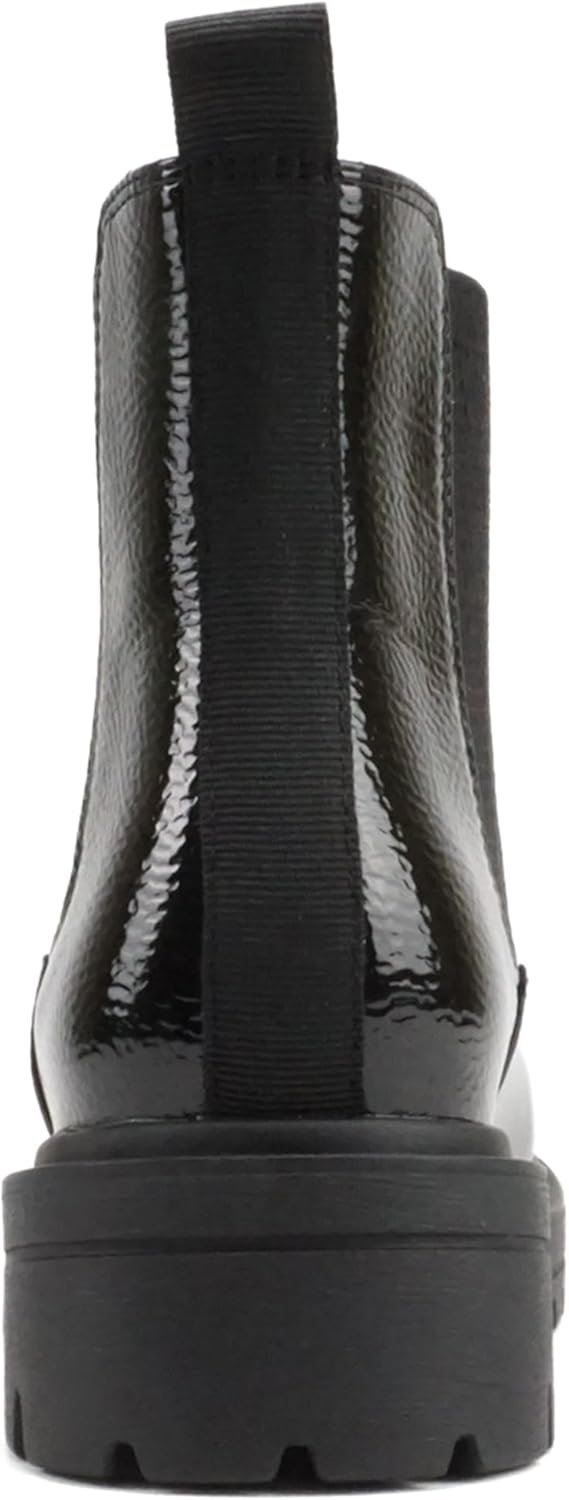Women Lug Sole Low Heel Chelsea Fashion Ankle Bootie w/Double Elastic - Image 2