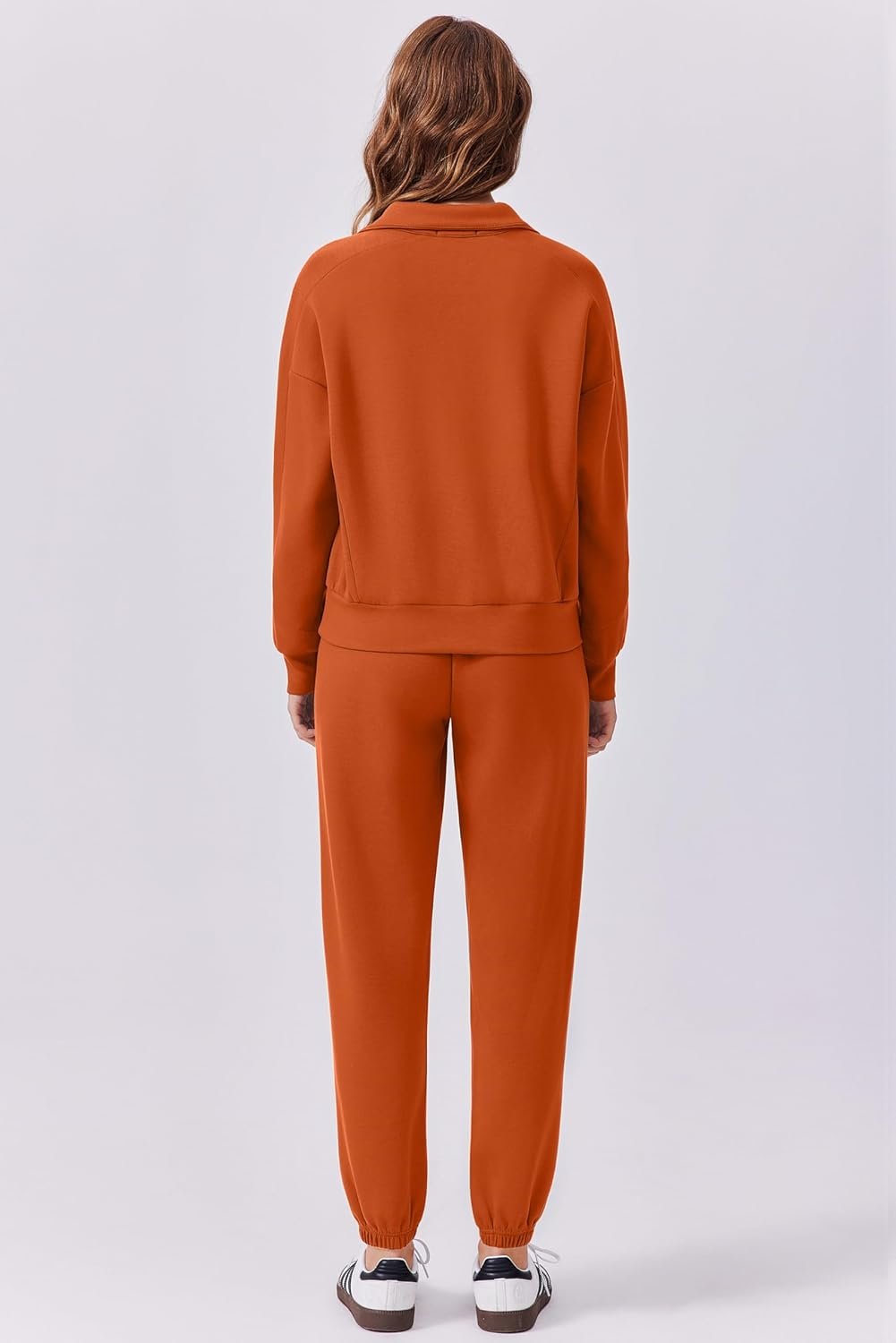 2 Piece Sets for Women 2025 Fall Outfits Tracksuit Long Sleeve Half Zip Sweatshirt Jogger Sweatpants Matching Set - Image 2