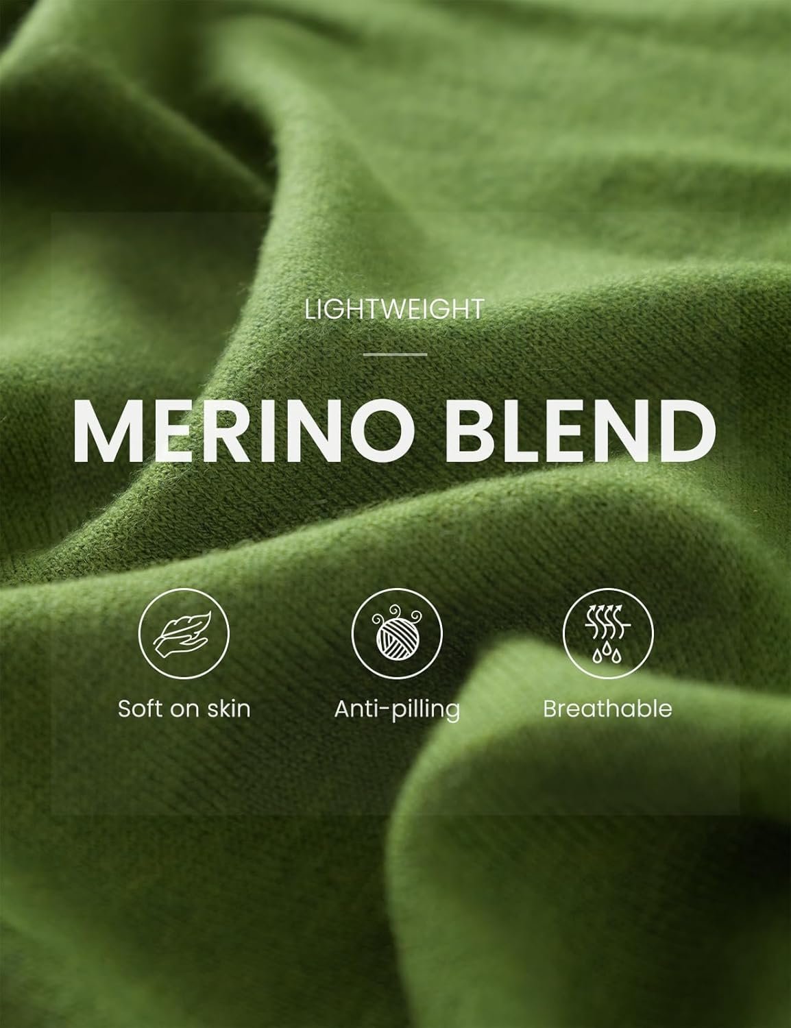 Women's Merino Wool Blend Cardigan Crew Neck Fall Winter Long Sleeve First-Line Ready to Wear Seamless Knit - Image 2
