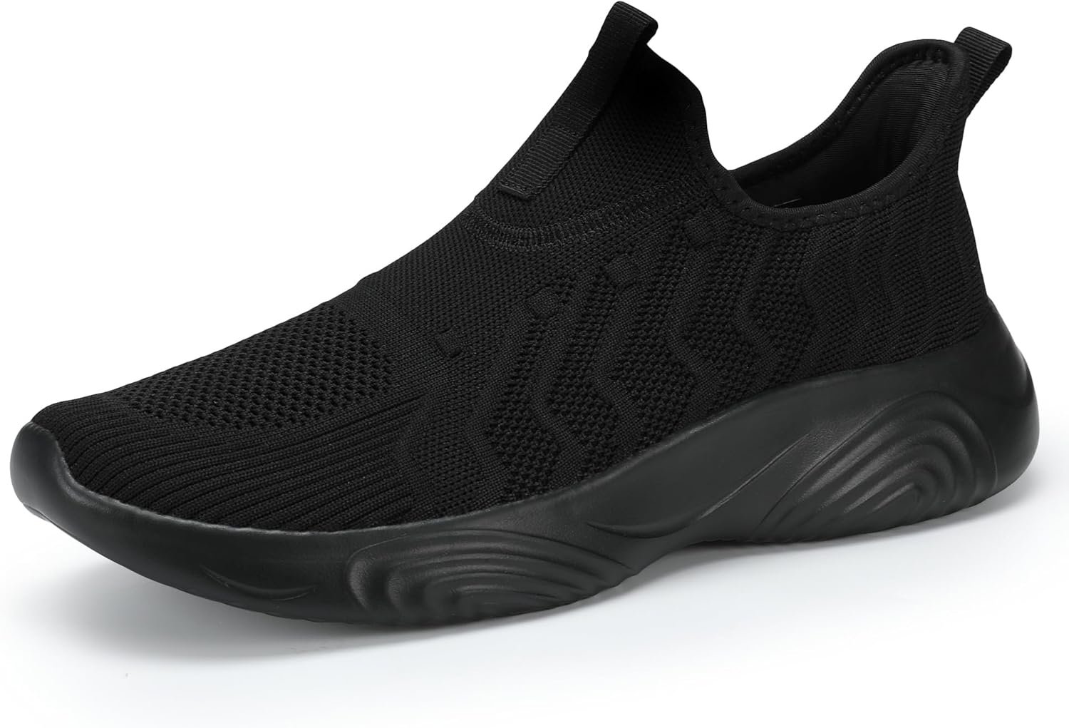 Mens Slip On Walking Shoes Lightweight Non Slip Gym Workout Running Shoes Mesh Breathable Cushion Fashion Tennis Athletic Casual Sneakers