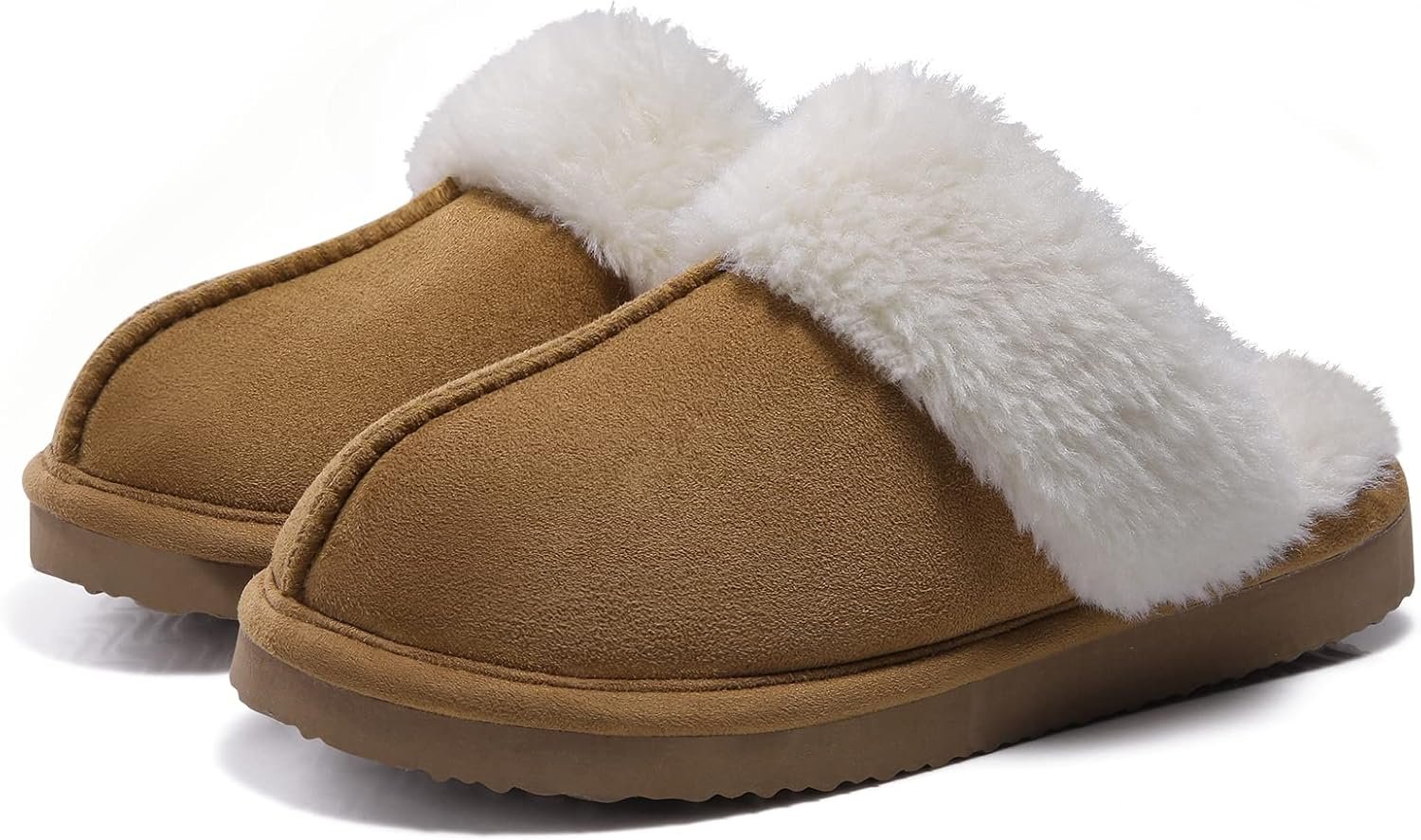 Women Fuzzy Memory Foam Slippers Fluffy Winter House Shoes Indoor and Outdoor
