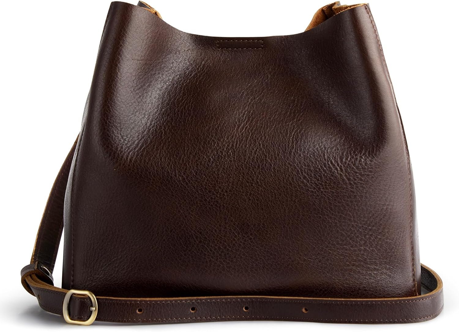 Full Grain Leather Crossbody Bags for Women Shoulder Bag Butterfly Bucket Purses