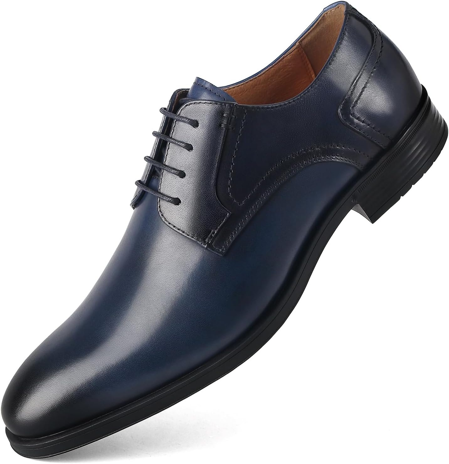 Men's Slip On Oxford Dress Shoes Embossing Design Classic Lace Up Formal Oxford Shoes Moda Men's Classic Modern Formal Oxford Wingtip Lace Up Dress Shoes for Business Wedding