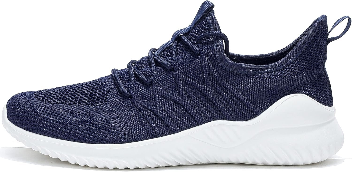 Mens Slip On Running Shoes Athletic Walking Trainers Lightweight Breathable Mesh Tennis Sneakers - Image 2