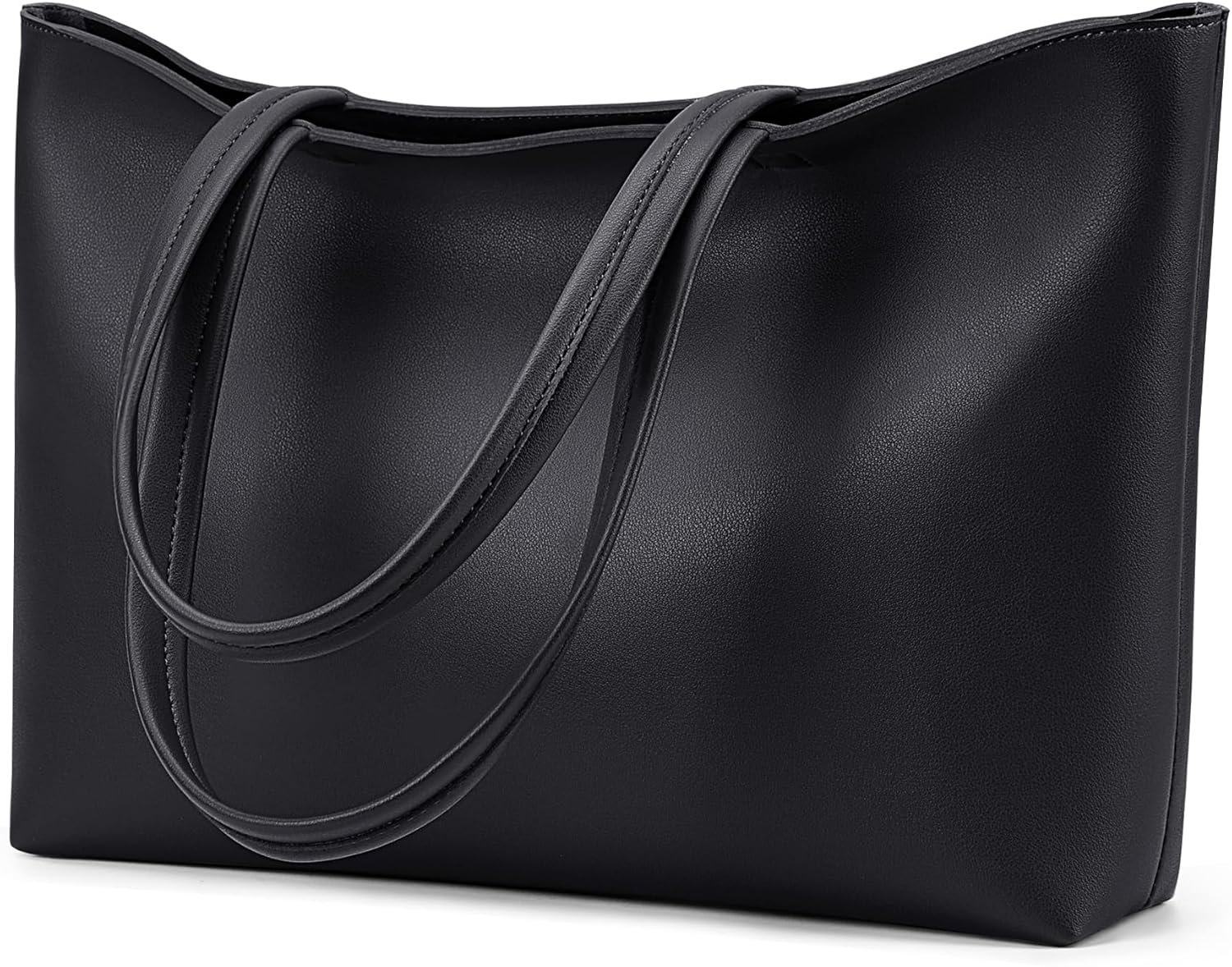 Tote Bag Zipper Shoulder Bag Faux Leather Purses Satchel for Women Large Casual Handbag Work Dating College