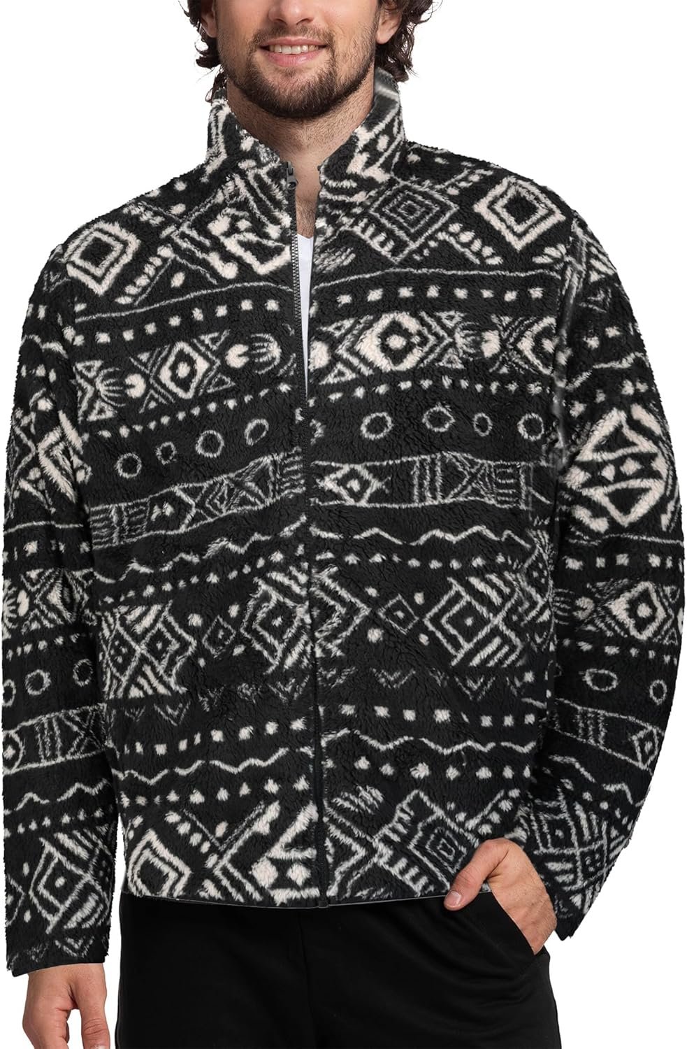 Men's Jacket Ultimate Fuzzy Sweater for Men, Fleece Winter Coats, Mens Cold Weather Jackets